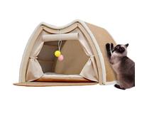 Lit tente pour chat | Maison de repos et de jeu avec griffoir en sisal - Lit pour chat toutes saisons - Pour le repos et le jeu, l'intérieur, le salon, la chambre des animaux domestiques, le sol
