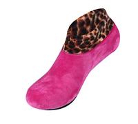 Lit Thermique antidérapant Chaud Non Glissant Chaussettes en léopard Hiver Chaussettes d'intérieur pour Femmes Tricoté