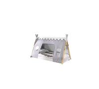 Lit Tipi 90 X 200 Textile Assorti Nature/Blanc Beige