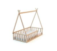 - Lit Tipi au sol en bois
