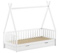 Lit tipi avec tiroir blanc - bois Beige