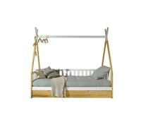 Lit Tipi Avec Tiroir Bois Naturel