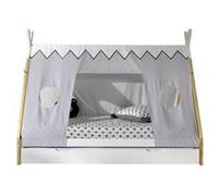 Pack - Lit Enfant, Tiroir & Voile "Tipi" 90x200cm Blanc