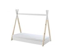 Lit Tipi - blanc/naturel - avec matelas 140