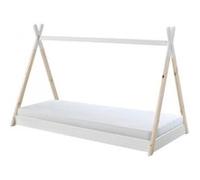 Lit TIPI blanc-naturel avec matelas