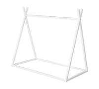 Lit Tipi 70 X 140 Cm Pour Enfants Roba - Bambou Certifié Fsc - Lit Indien Pour Garçon Et Fille - Bois Laqué Blanc Blanc