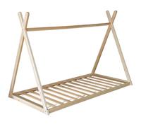 Lit tipi pour enfant 190x90cm en bois VALENTIN Marron
