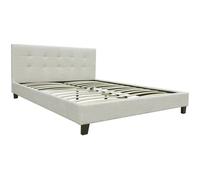 Lit tissu bouclette Julia 140x190cm - Crème