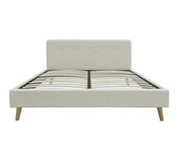 Lit tissu bouclette ""Nemo"" - 160 x 200 cm - Crème