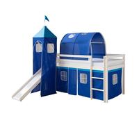 Lit toboggan avec tour - couleur bleu Bleu