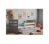 Lit tomi mix gris sans tiroir, sans matelas 140/80