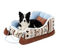 Lit Traîneau de Noël pour Chien Décoration saisonnière d'intérieur | Canapé-lit traîneau pour animaux domestiques pour Chats, Chatons, Chiots, Chiens, Chambres, Patios,