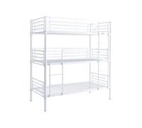 Lit triple superposé metal ""Havin"" - 90 x 190 cm - Blanc