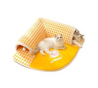 Lit tunnel 2 en 1 pour chat | Grande grotte antidérapante | Tunnel amusant | Système pour animaux de compagnie | Cachette lavable | Jouet pour toutes les saisons