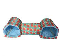 Lit tunnel caché pour bébé cochon d'Inde, lavable, niche confortable pour petits animaux, convient pour les jeux et les animaux de compagnie au repos tels que chats, lapins, furets, hamsters