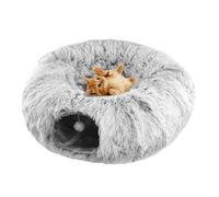 Lit Tunnel Chat - 2-en-1 Nid Doux Hivernal pour Chaton,Lit Chaud pour Le Sommeil du Chat,pour Maîtres d'animaux en Temps Froid : Intérieur, Maison, Bureau, Chambre, Salon, Sommeil et
