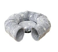 Lit tunnel de chat - tunnel de beignet pliable | Lit de nid de jeu pour chat intérieur | Rimal possible jouet interactif Glow-in-the-dark Animal Cushion pour petits ra