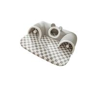 Lit tunnel lavable en polaire pour animal domestique - Pour jeux et couchage - Peut accueillir plusieurs animaux - Lit lavable pour chats