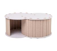 Lit tunnel pour chat, nid tunnel d'intérieur pour chaton, 39,4 x 58,1 x 24 cm, maison de jeu amovible résistante aux rayures avec grand espace caché et coussin doux, maison confortable pour jouer
