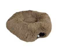 ＡＷＨＡＯ Lit Tunnel pour Chat, pour Chat, Maison pour Chat avec Balle, Grotte de Jeu en Peluche pour Tunnel de Beignet pour Le Jeu de Repos, Brun