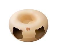 Lit tunnel pour chat | Tunnel multifonction pour chat | Tunnel en forme de donut pour chats de 50 cm - Jouet interactif pour grand chat - Lavable - Jouet doux pour animaux de compagnie - Cave Peekaboo