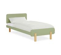 Lit vert en bois avec matelas 90x200