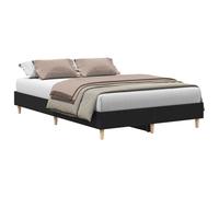 Lit Vidaxl 140x190 Cm En Bois D'ingénierie Chêne Noir Noir