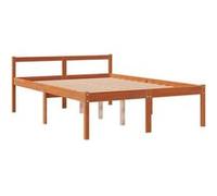 Lit vidaxl 195.5 x 140.5 x 69.5 cm en cire sans sommier pour 2 personnes de couleur Beige G