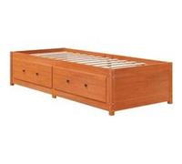Vidaxl Lit De Jour Sans Matelas Cire Marron 90x190 Cm Bois Pin Massif Marron