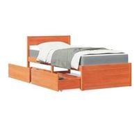 Lit vidaxl 205.5 x 105.5 x 78 cm en cire de couleur Beige G