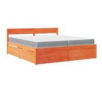 Lit vidaxl 205.5 x 205.5 x 78 cm en cire pour 2 personnes de couleur Beige G