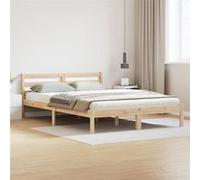 vidaXL Cadre de lit Marron 225,5 x 145,5 x 69,5 cm Bois de Pin Massif 869780