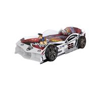 Lit Voiture - CARBEDS - Max - Blanc - 90x200 cm - Design Aérodynamique