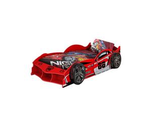 Lit Voiture - CARBEDS - Max Rouge - 90x200 cm - MDF laqué - 1 place