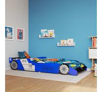 Lit Voiture De Course Pour Enfants 90 X 200 Cm Bleu