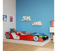 Lit Voiture Course Enfant 90x200 cm Rouge Chambre Lit Cadre de Lit vidaXL