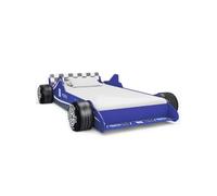Lit voiture de course pour enfants 90 x 200 cm Bleu