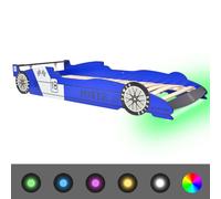 Lit Voiture De Course Pour Enfants Avec Led 90 X 200 Cm Bleu Bleu