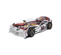Lit voiture max blanc 90x200