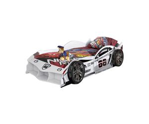 Lit voiture max blanc 90x200