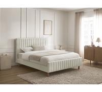 Lit ZELVA avec lattes massives beige 140x190 BOBOCHIC 140x190 Beige