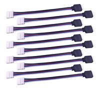 LITAELEK 10pcs Câble Connecteur LED 5 Broches pour Bande LED RGBW 5050 de 12mm Large LED Strip Connector Connecteur Rapide LED Stripe Connecteur d'angle Ruban LED Adaptateur Cavalier LED, 17cm Long