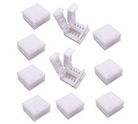 LitaElek 10pcs Connecteur pour Bande LED RGB 5050 étanche, LED Strip Connector 4 pin 10mm Connecteur Ruban LED Connecteur Rapide LED Stripe Connecteur 4 broches
