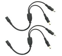 LitaElek 22AWG Câble diviseur CCTV 1 Femelle à 2 mâles DC 5,5 mm X 2,1 mm diviseur Y pour caméra de vidéosurveillance SMD 5050 3528 2835 5630 LED Strip Bande LED Lampe à LED (1 à 2 Splitter, 2pcs)
