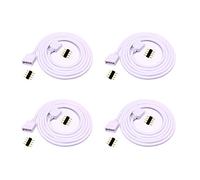 LITAELEK 4pcs 1m Câble d'extension Bande LED RGB Rallonge de Ruban LED Extension Cable 4 Broches Extenseur Câble Stripe LED Connector Connecteur pour SMD 5050 3528 2835 RGB LED Strip, Blanc