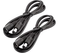 LitaElek 4pcs 1m DC 12V Câble d'extension Prise DC 5,5mm x 2,1mm DC 0-36V Cordon d'alimentation Rallonge électrique Mâle à Femelle pour Moniteur de Voiture, Caméra CCTV, Bande LED, Noir