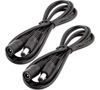 LitaElek 4pcs 1m DC 12V Câble d'extension Prise DC 5,5mm x 2,1mm DC 0-36V Cordon d'alimentation Rallonge électrique Mâle à Femelle pour Moniteur de Voiture, Caméra CCTV, Bande LED, Noir