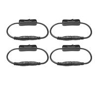 LitaElek 4pcs 22AWG Câble Interrupteur DC 12V Interrupteur DC 5.5mm x 2.1mm Câble pour Interrupteur de Bande LED Interrupteur DC Prise pour Bande LED et autres Appareils DC 5V 9V 12V 24V, Noir