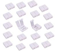 LitaElek Connecteur Ruban LED Connecteur Rapides Bande LED à 2 Broches pour Strip LED SMD 5050 5630 de Couleur Unique imperméable et Non-imperméable de 10mm de Large, Soudage Gratuit (20pcs)