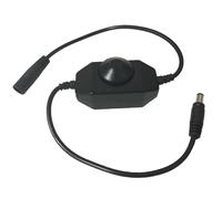 LitaElek DC 12V-24V 3A LED Strip Dimmer Switch Contrôleur Gradateur Bande LED COB Gradateur Rotatif Ruban LED SMD Commutateur Variateur Dimmable 5,5mm x 2,1mm Jack DC pour lumières LED, Noir